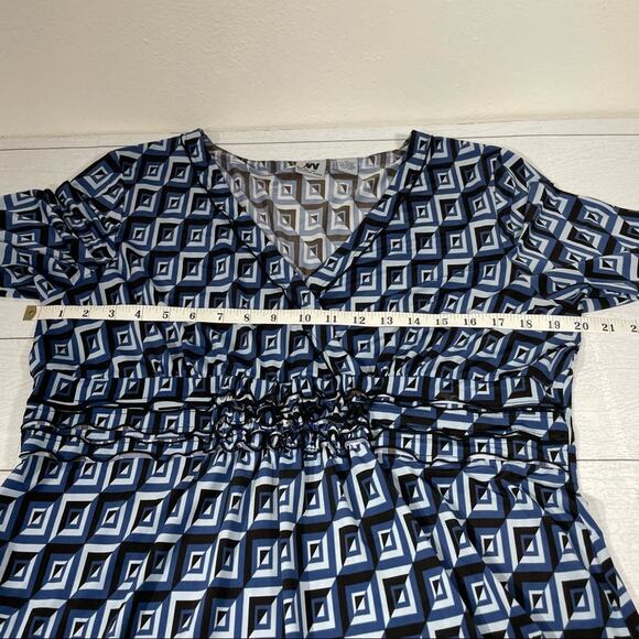 JW Blue Abstract Print Shirt Stylish & Unique Design Size XL - Picture 4 of 10